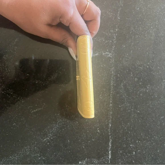 LOUIS VUITTON Ivory Yellow Monogram Card Wallet - Picture 9 of 14